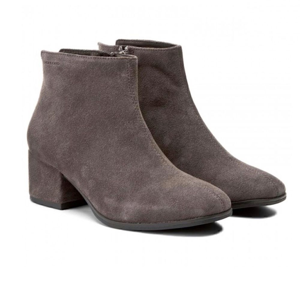 Vagabond Daisy Dark Grey Suede Ankle Booties Size 37